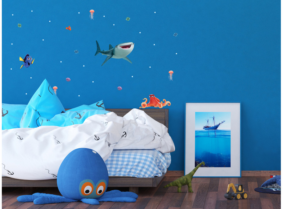 Dětská samolepka DISNEY HLEDÁ SE DORY 30x30 cm