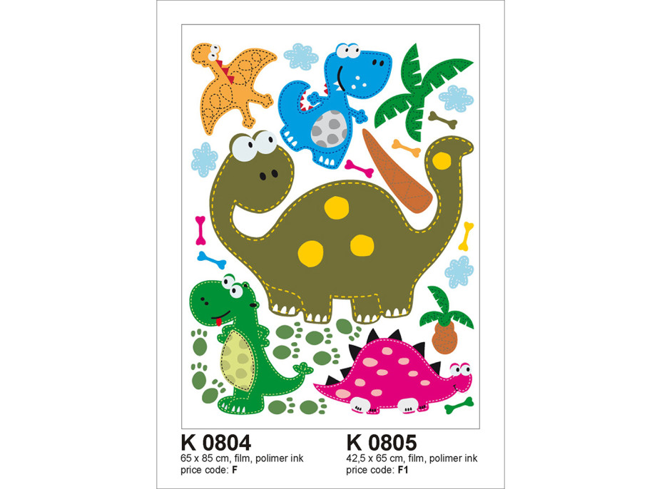 Dětská samolepka DINOSAURUS 65x85 cm