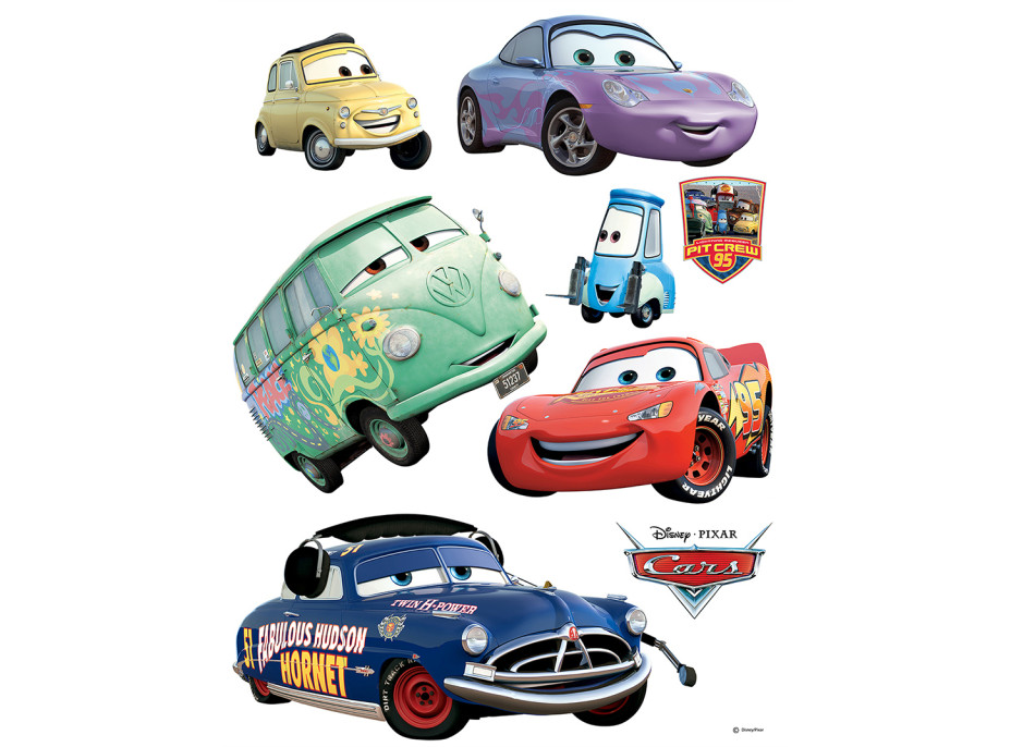 Dětská samolepka DISNEY AUTA 2 65x85 cm