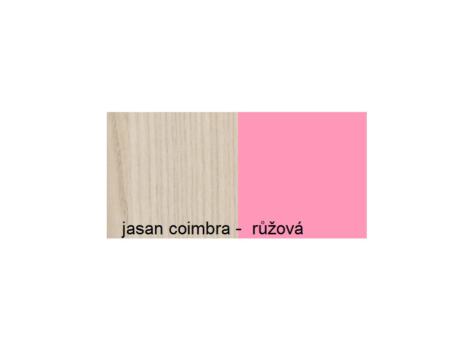 Barevné provedení - jasan coimbra - růžová