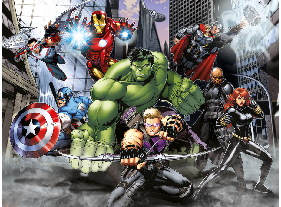 Dětská fototapeta MARVEL - Hrdinové Avengers v akci - 360x270 cm