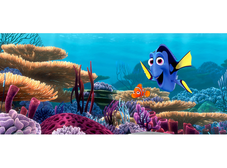 Dětská fototapeta DISNEY - Nemo a Dory mezi korály - 202x90 cm