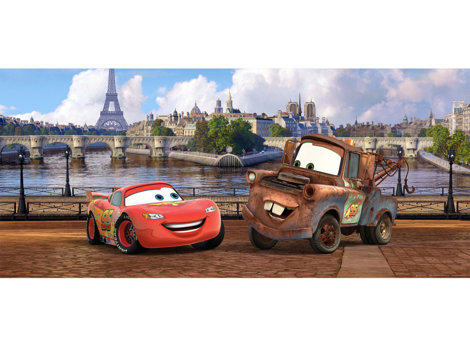 Dětská fototapeta DISNEY - CARS ve Francii - 202x90 cm
