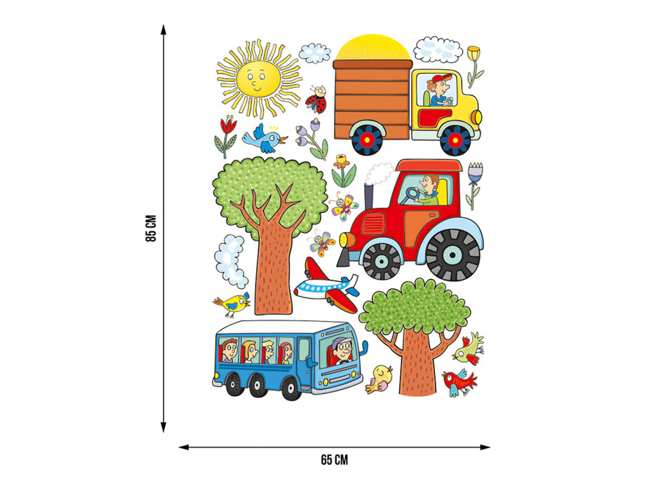 Dětská samolepka TRAKTOR 65x85 cm