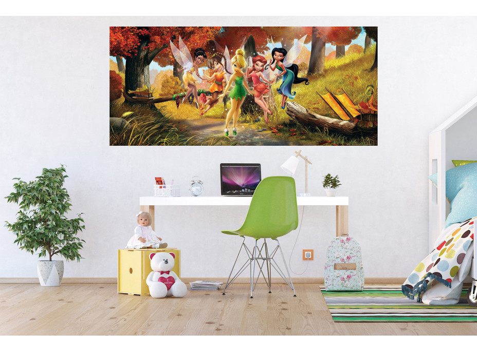 Dětská fototapeta DISNEY - Víly v podzimním lese - 202x90 cm