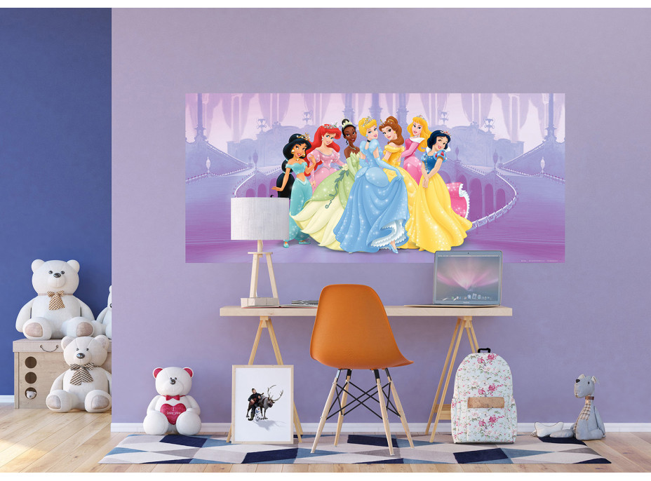 Dětská fototapeta DISNEY - Princezny na zámku - 202x90 cm