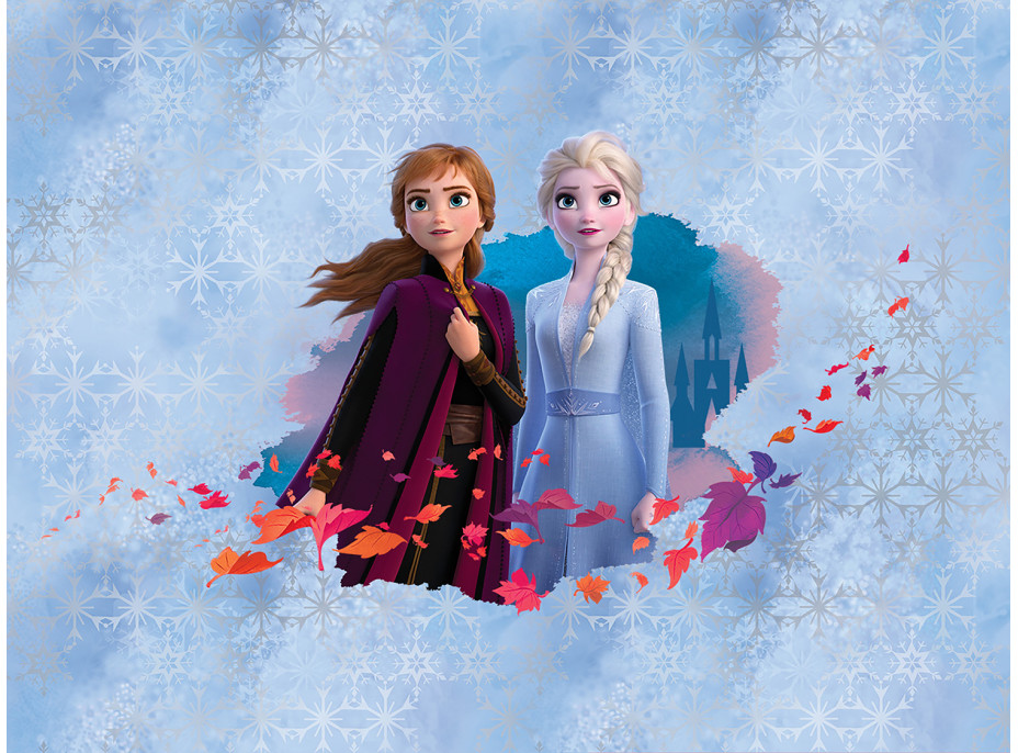 Dětská fototapeta DISNEY - FROZEN - Elsa a Anna spolu - 360x270 cm