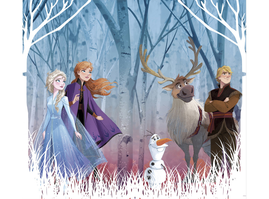 Dětský závěs FROZEN 2 v lese 180x160 cm