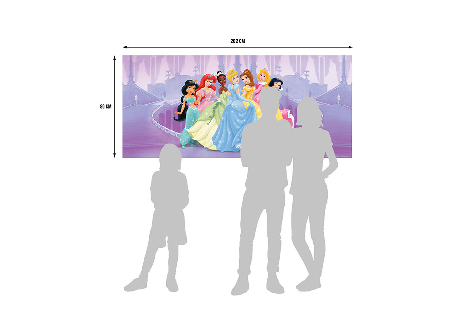 Dětská fototapeta DISNEY - Princezny na zámku - 202x90 cm