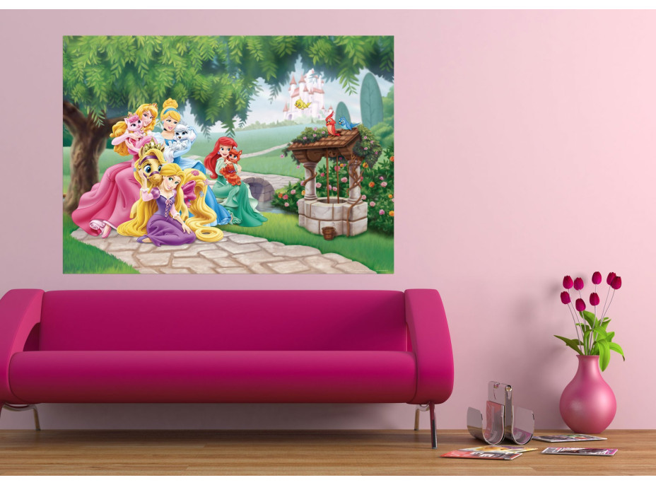Dětská fototapeta DISNEY - Princezny se svými mazlíčky - 155x110 cm