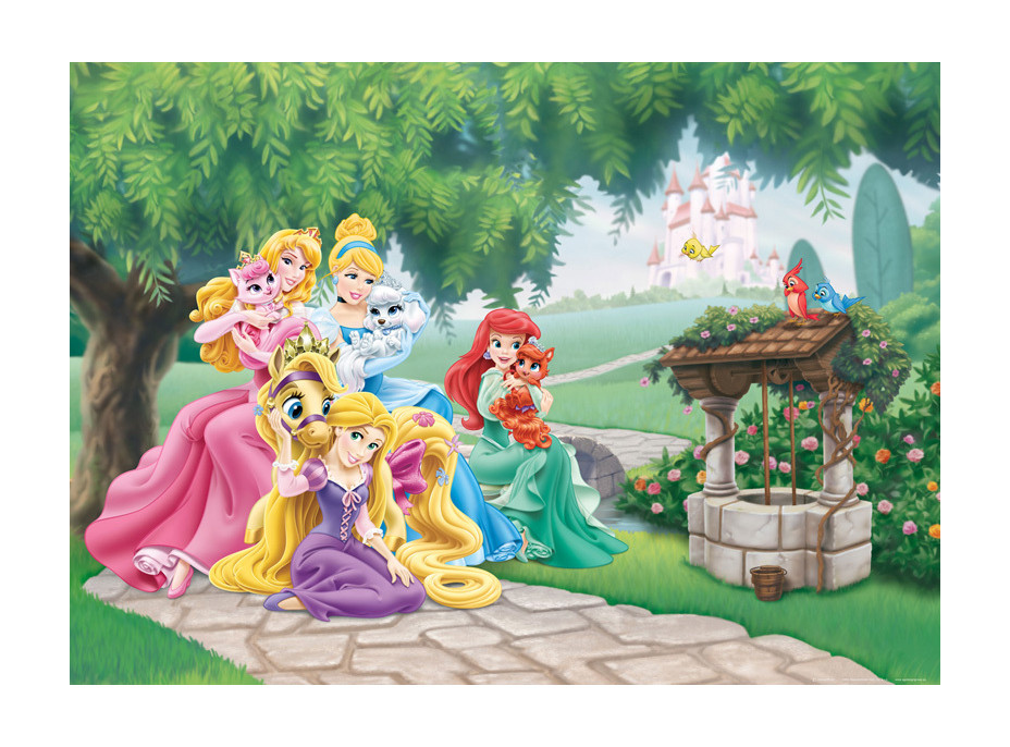 Dětská fototapeta DISNEY - Princezny se svými mazlíčky - 155x110 cm