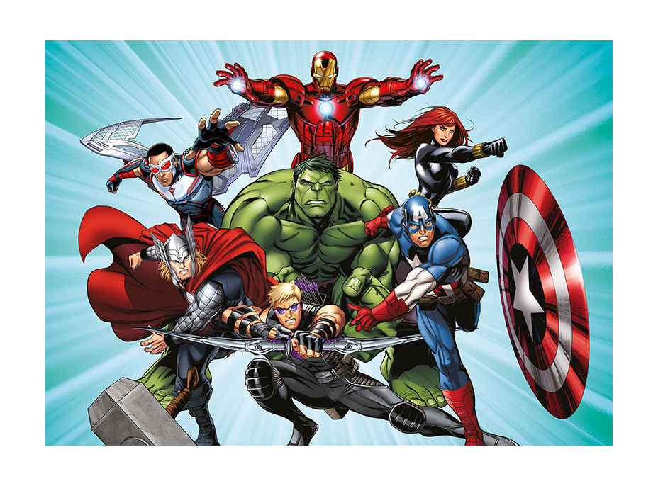 Dětská fototapeta MARVEL - Hrdinové Avengers útočí - 155x110 cm