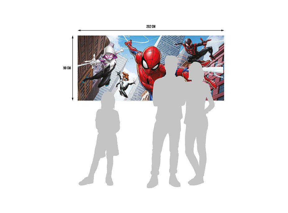 Dětská fototapeta MARVEL - SPIDER-MAN a jeho tým - 202x90 cm