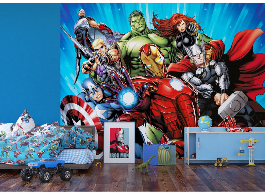 Dětská fototapeta MARVEL - Hrdinové Avengers - 360x270 cm