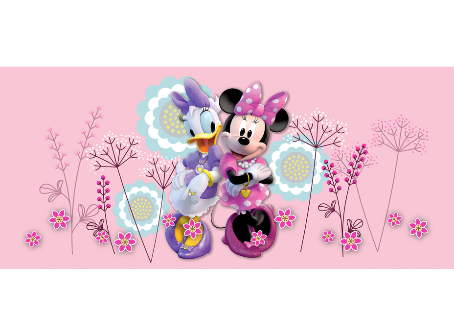 Dětská fototapeta DISNEY - kamarádky Minnie a Daisy - 202x90 cm