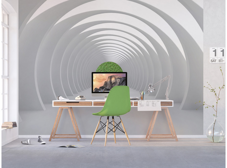 Moderní fototapeta - Bílý tunel - 360x270 cm