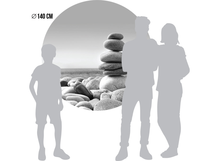 Moderní fototapeta - Mořské kameny - kulatá - 140 cm