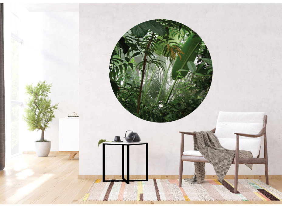 Moderní fototapeta - Tropické rostliny - kulatá - 140 cm