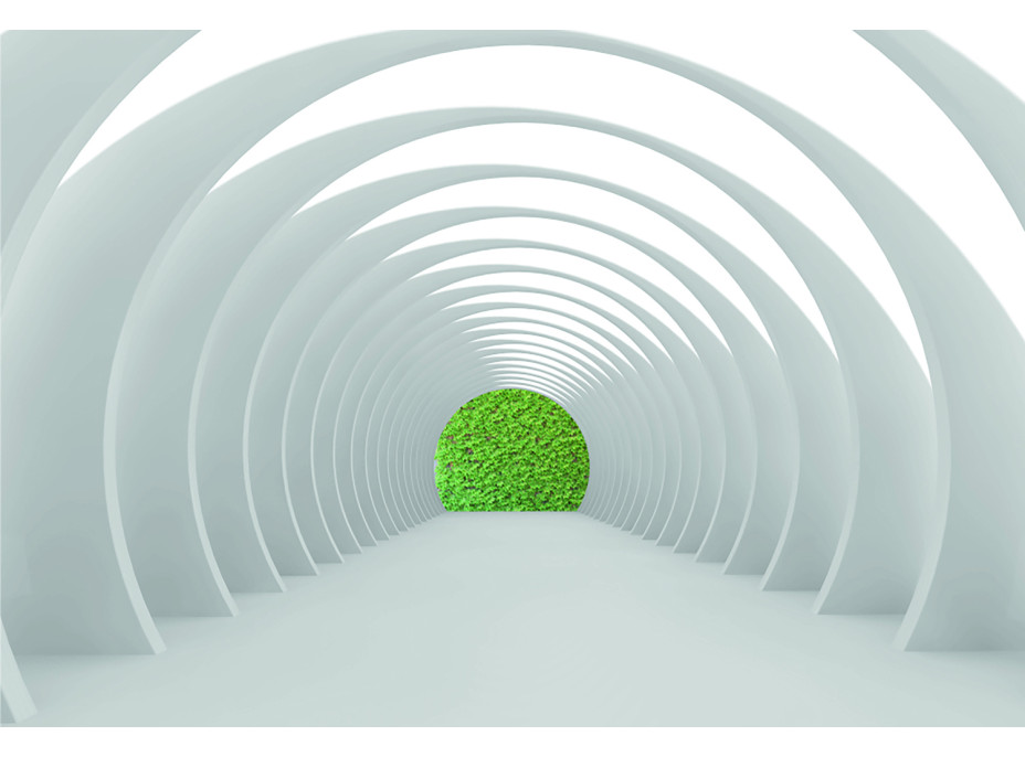 Moderní fototapeta - Bílý tunel - 360x270 cm