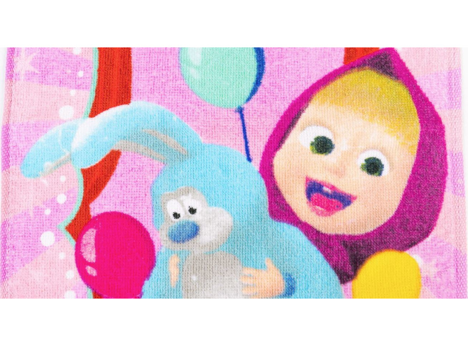 Dětský bavlněný ručník 30x50 cm - Máša a medvěd - Králíček
