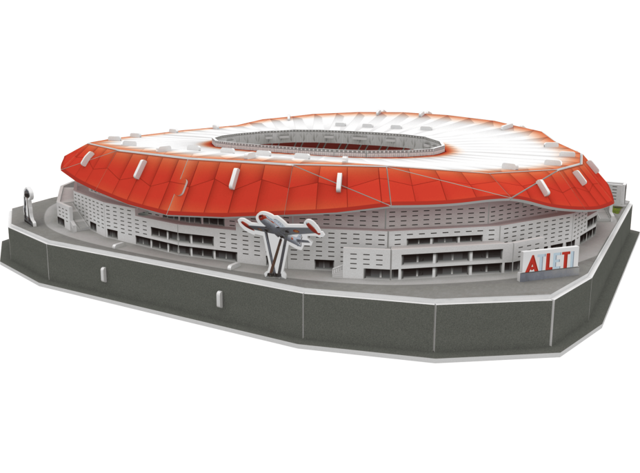 3D PUZZLE STADIUM Svítící 3D puzzle Stadion Wanda Metropolitano - FC Atlético Madrid