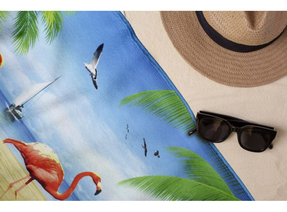 Plážová osuška 70x140 cm Summer Paradise - Plameňáci