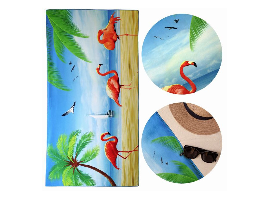Plážová osuška 70x140 cm Summer Paradise - Plameňáci