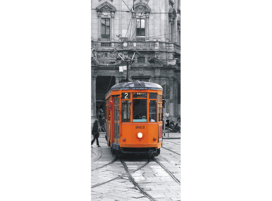 Moderní fototapeta - Retro tramvaj - 90x202 cm