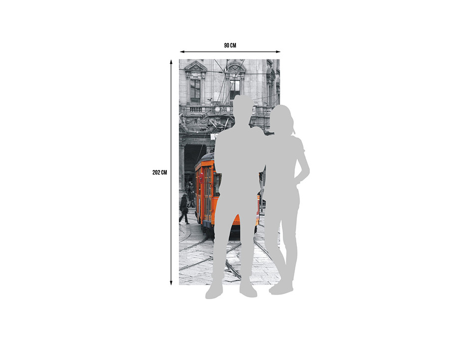 Moderní fototapeta - Retro tramvaj - 90x202 cm