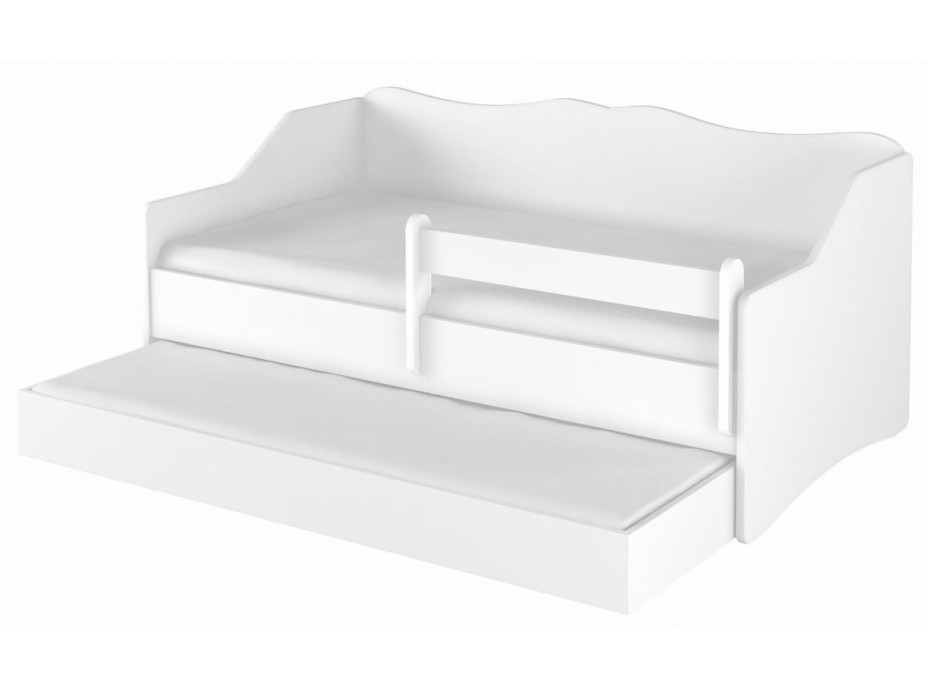 Dětská postel s přistýlkou LULLU 160x80cm - DO NEBES - bílá