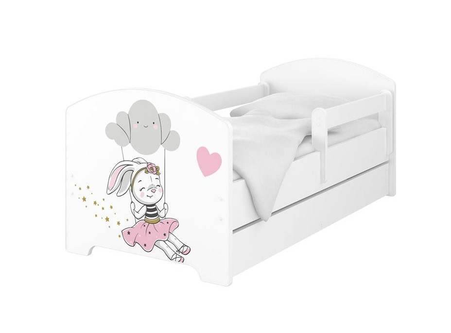 Dětská postel OSKAR - 140x70 cm - KRÁLIČICE - bílá