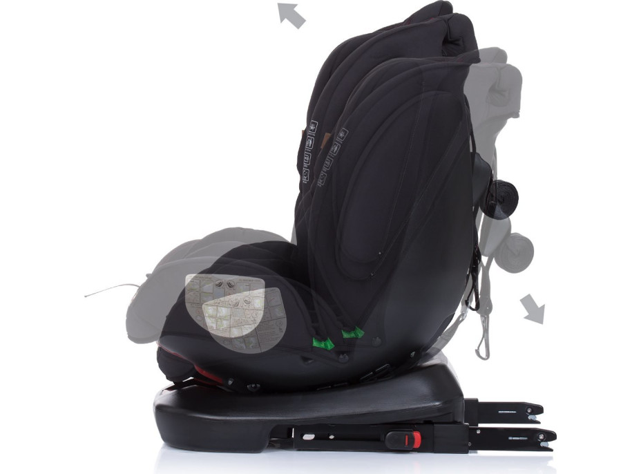 CHIPOLINO Autosedačka 4Kid 360 Isofix 0-36 kg i-Size Raven