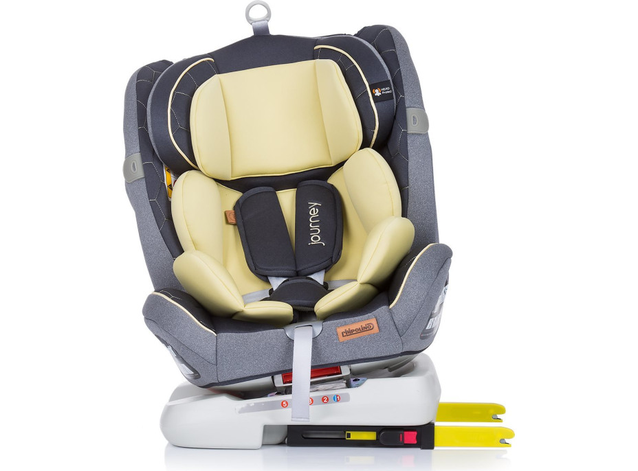 CHIPOLINO Autosedačka Journey otočná 360 Isofix 0-36 kg Banana