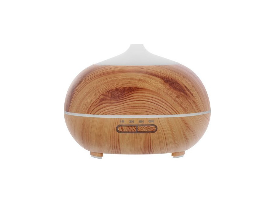 Aroma difuzér/zvlhčovač s dálkovým ovladačem - 400ml - imitace světlého dřeva