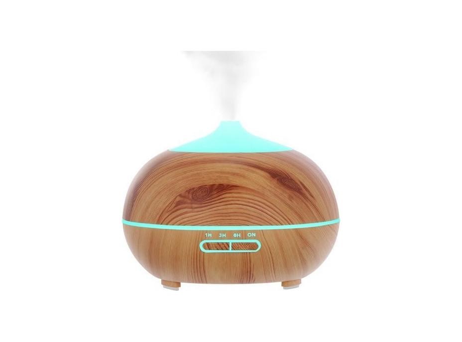 Aroma difuzér/zvlhčovač s dálkovým ovladačem - 400ml - imitace světlého dřeva