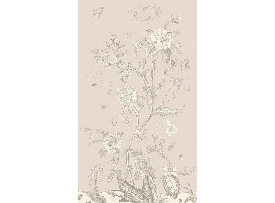 Moderní fototapeta - Pastelové květy - 150x270 cm