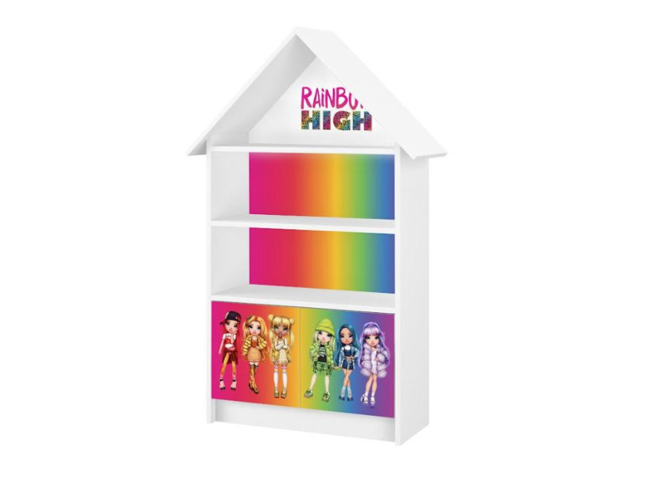 Dětský domečkový úložný regál Rainbow High - Girls - duhový