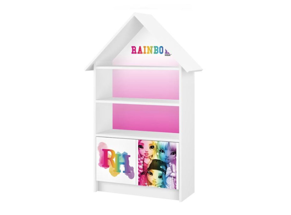 Dětský domečkový úložný regál Rainbow High - Sparkle - růžový