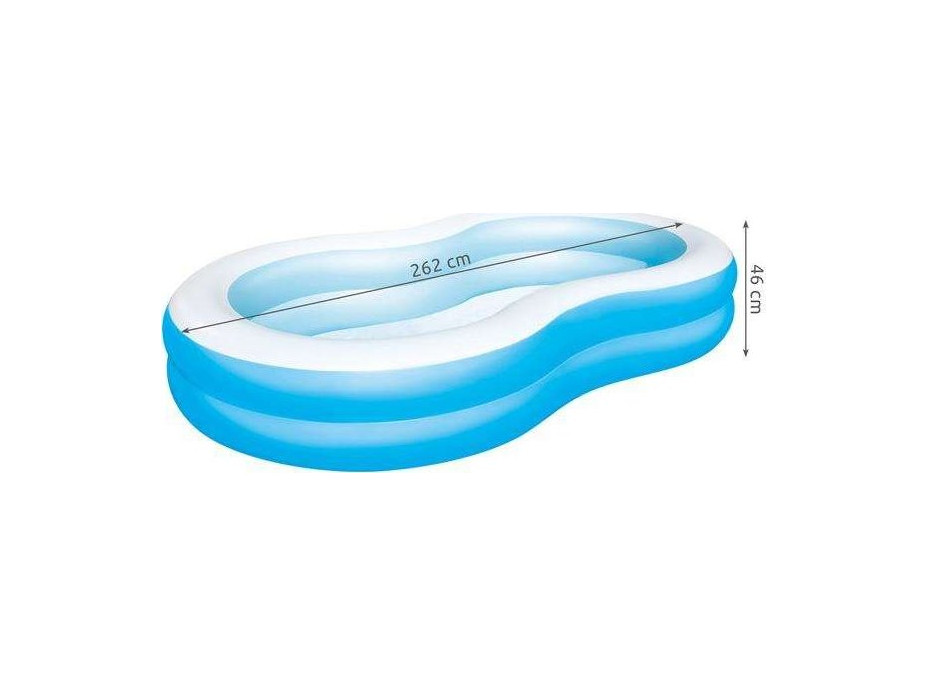 Nafukovací oválný bazén BESTWAY 5411- 262x157x46 cm
