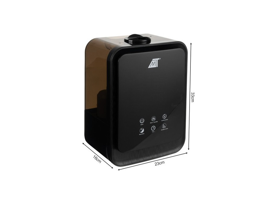 Aromaterapeutický zvlhčovač vzduchu - 4,5 l - černý
