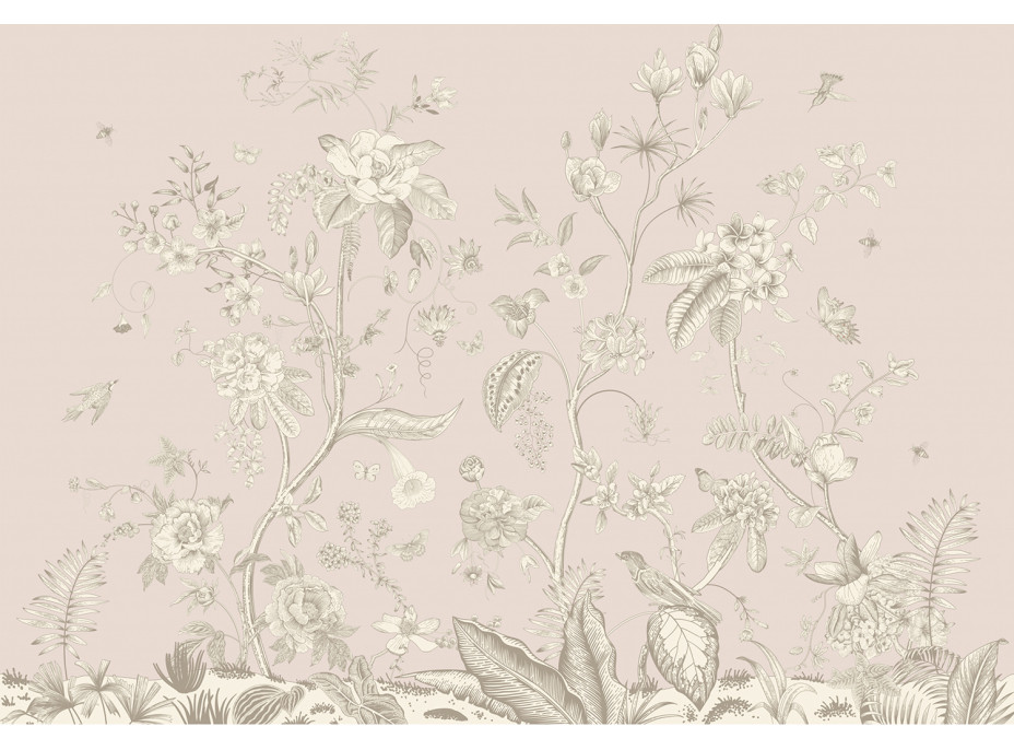 Moderní fototapeta - Pastelové květy - 375x270 cm