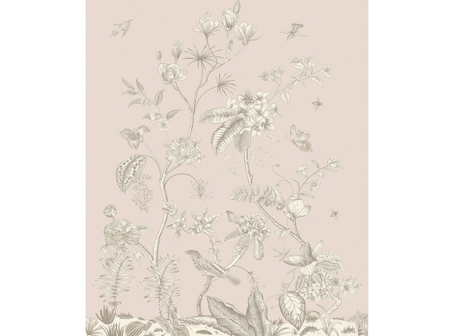 Moderní fototapeta - Pastelové květy - 225x270 cm