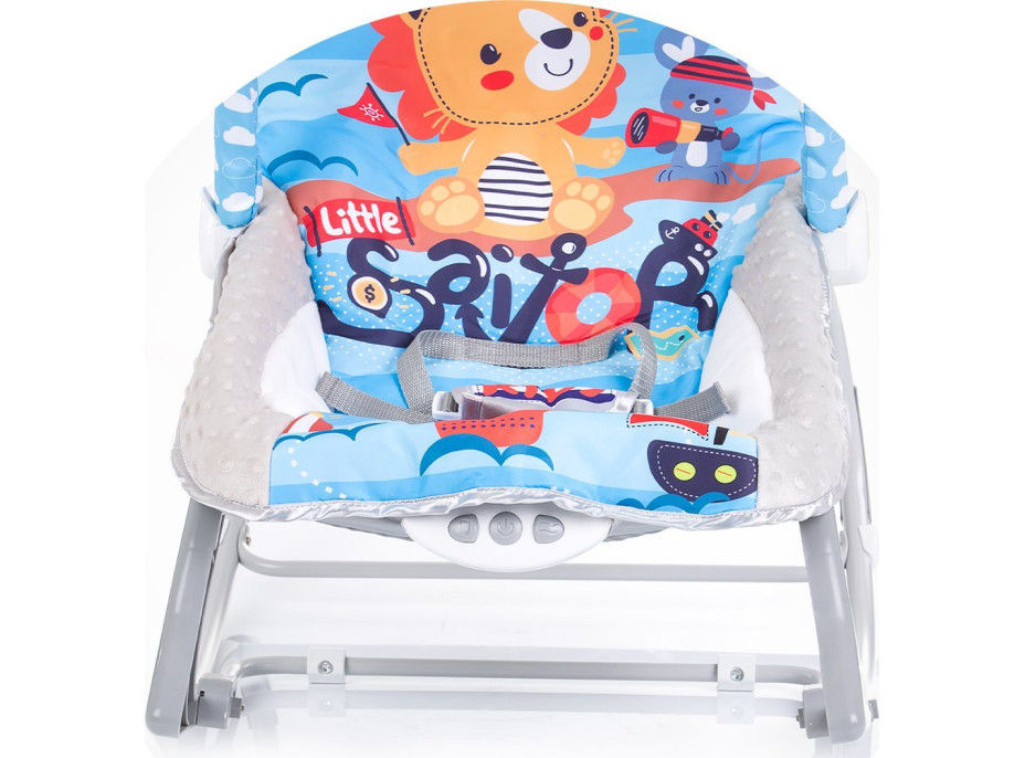 CHIPOLINO Kojenecké lehátko vibrující 2v1 Baby Spa Blue