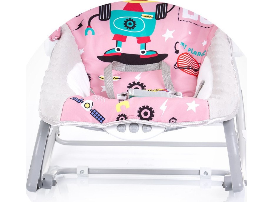 CHIPOLINO Kojenecké lehátko vibrující 2v1 Baby Spa Pink