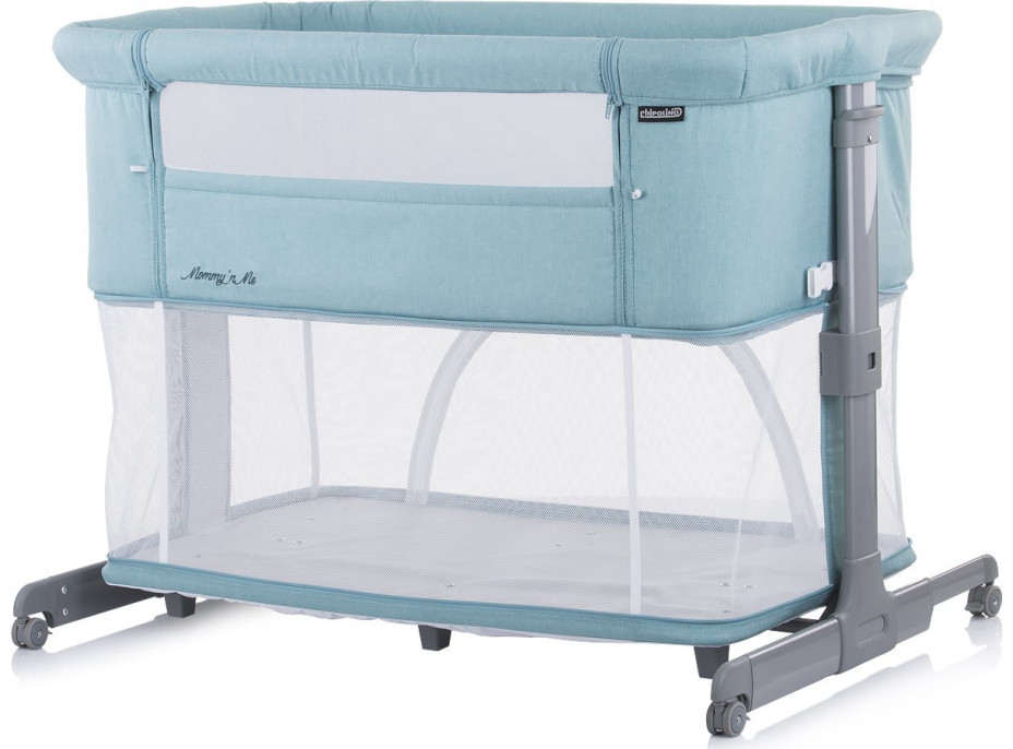 CHIPOLINO Postýlka Mommy 'n Me 2v1 Blue Mint
