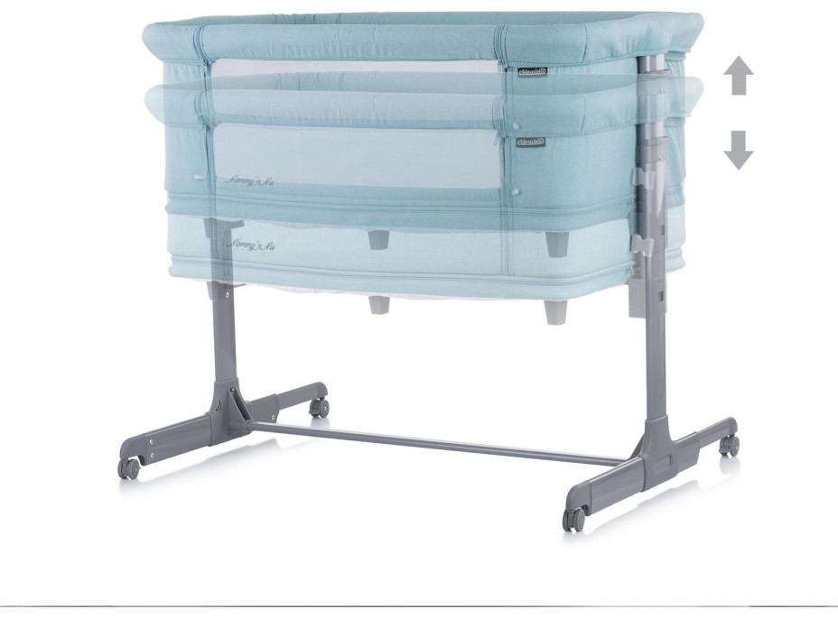 CHIPOLINO Postýlka Mommy 'n Me 2v1 Blue Mint
