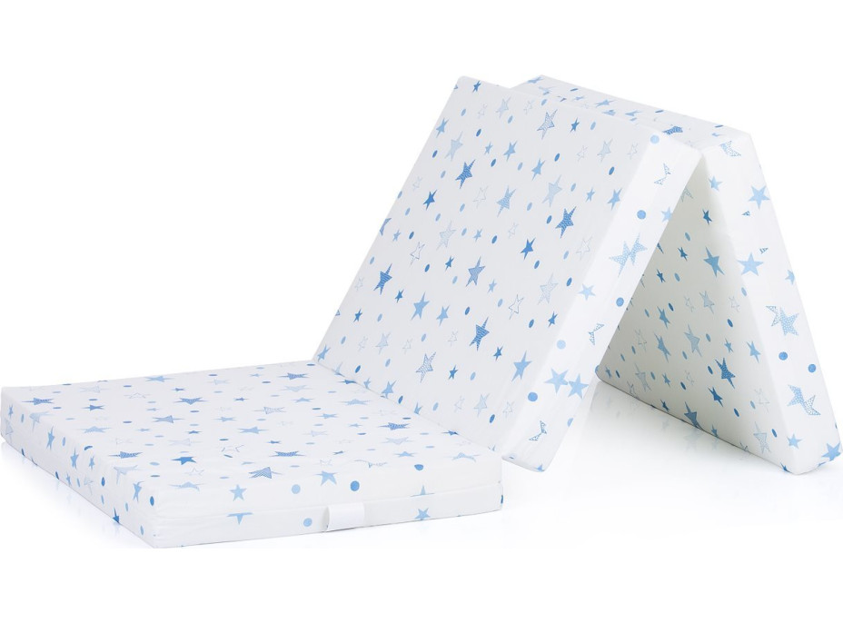 CHIPOLINO Skládací matrace 60 x 120 cm White,blue stars CHIPOLINO Skládací matrace 60 x 120 cm White,blue stars