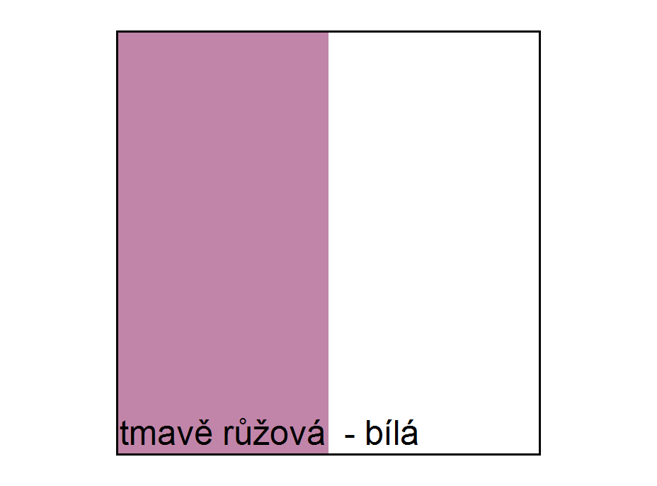 Barevné provedení - tmavě růžová / bílá