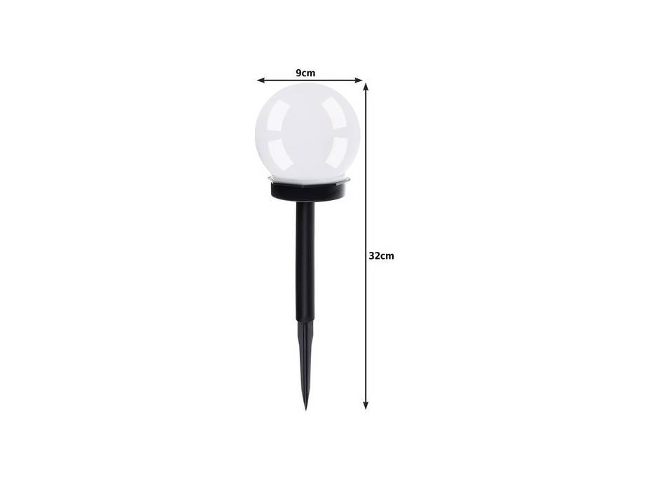 Solární zahradní lampa - koule, sada 6 ks