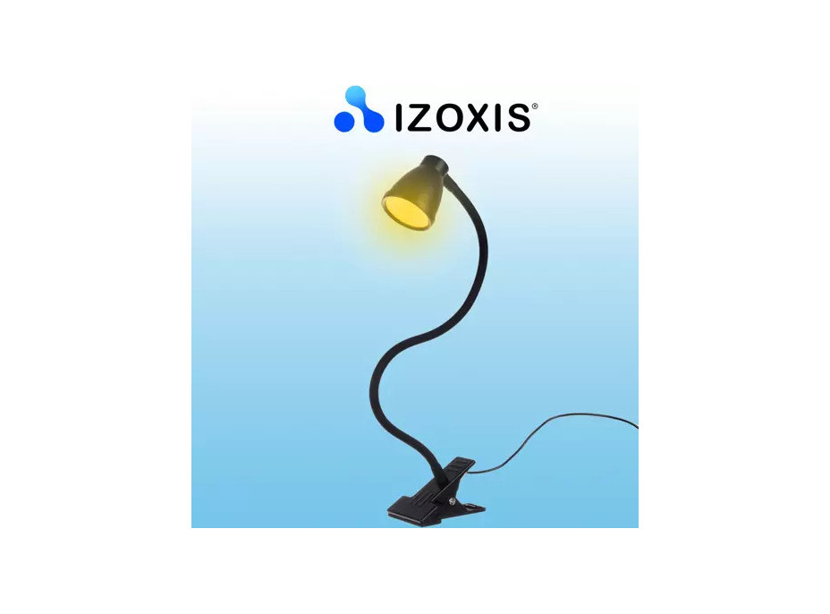 Černá stolní lampa s klipem